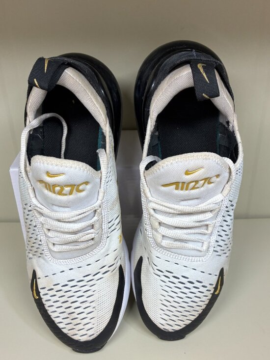 Nike Air Max 270 Shoes Mens Size 9.5 White Black Running Sneakers AV7892-100 main image 3
